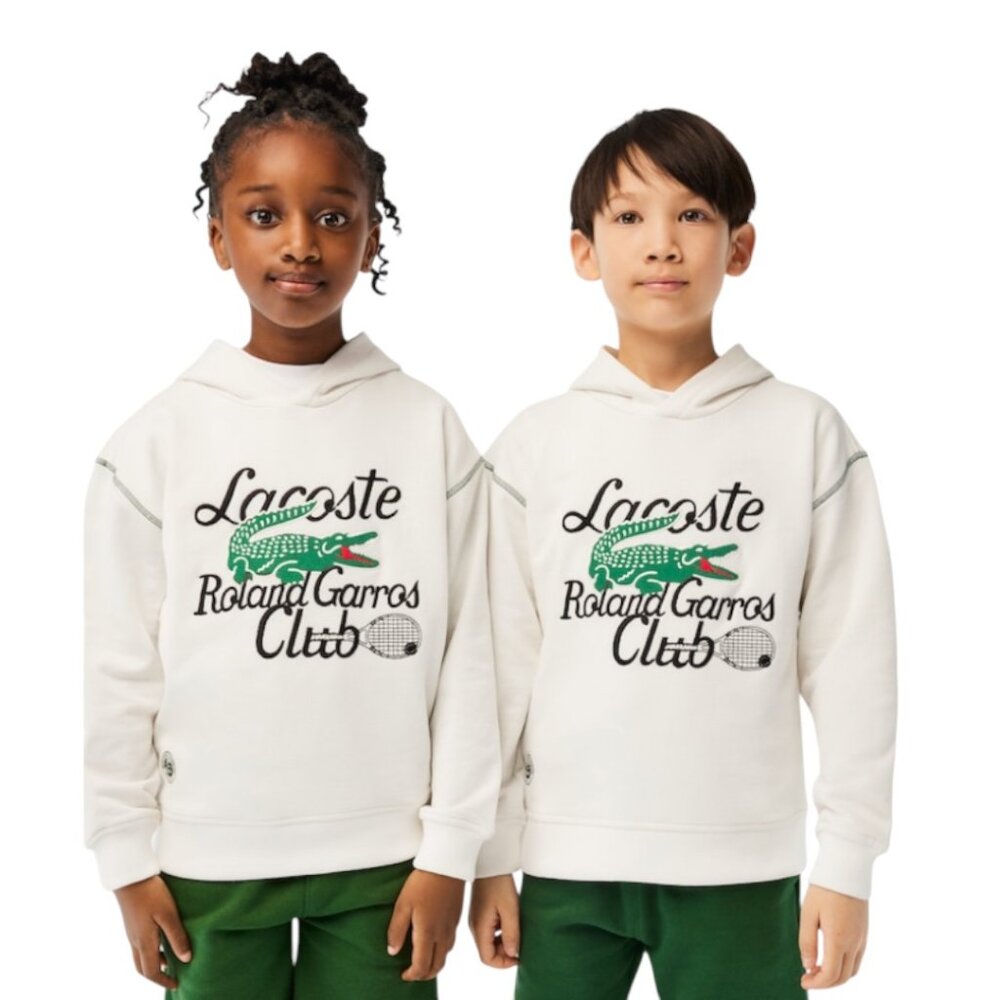 Lacoste Kids Roland Garros Hoodie Sweatshirt Unisex 4 Years NWT $90